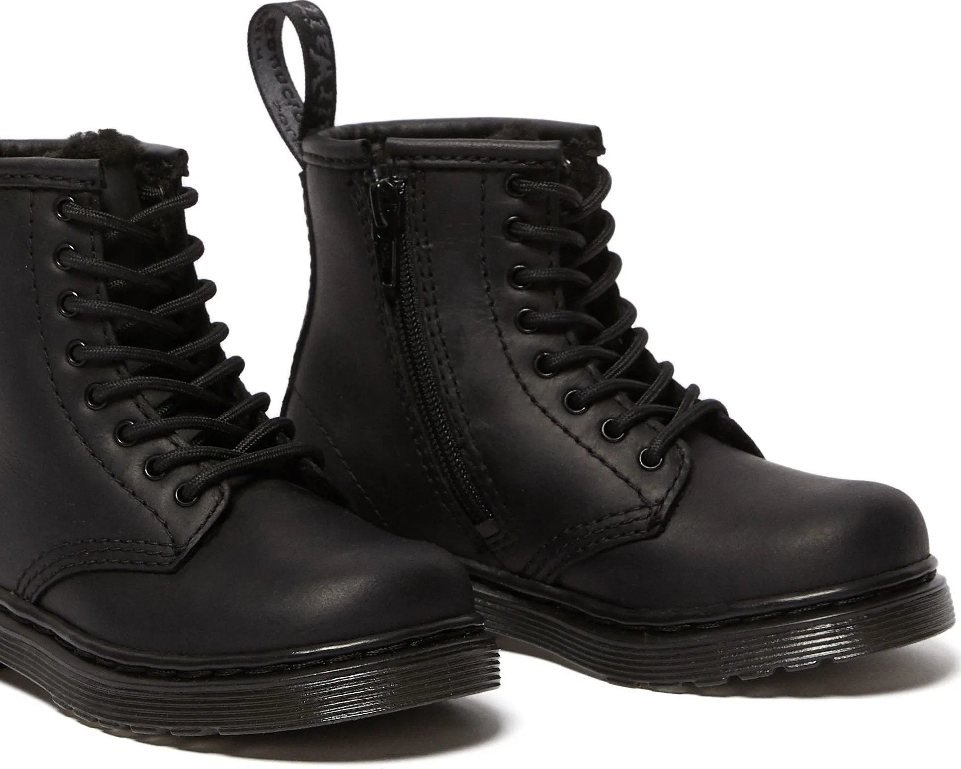 1460 Serena Leather Faux Fur Lined Boots - Toddler|-|Bottes en cuir 1460 Serena doublées en fourrure synthétique - Tout-petit