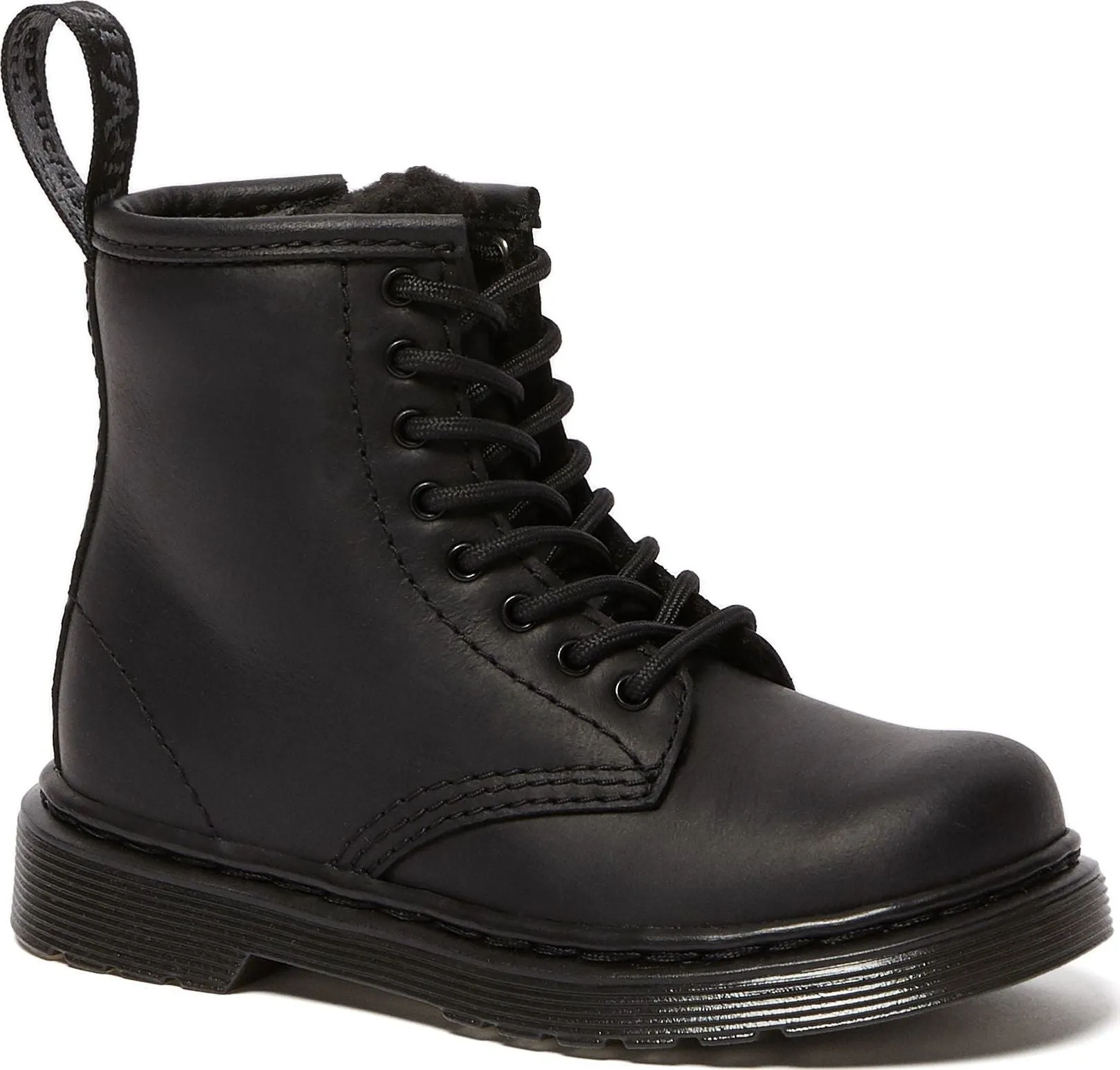 1460 Serena Leather Faux Fur Lined Boots - Toddler|-|Bottes en cuir 1460 Serena doublées en fourrure synthétique - Tout-petit