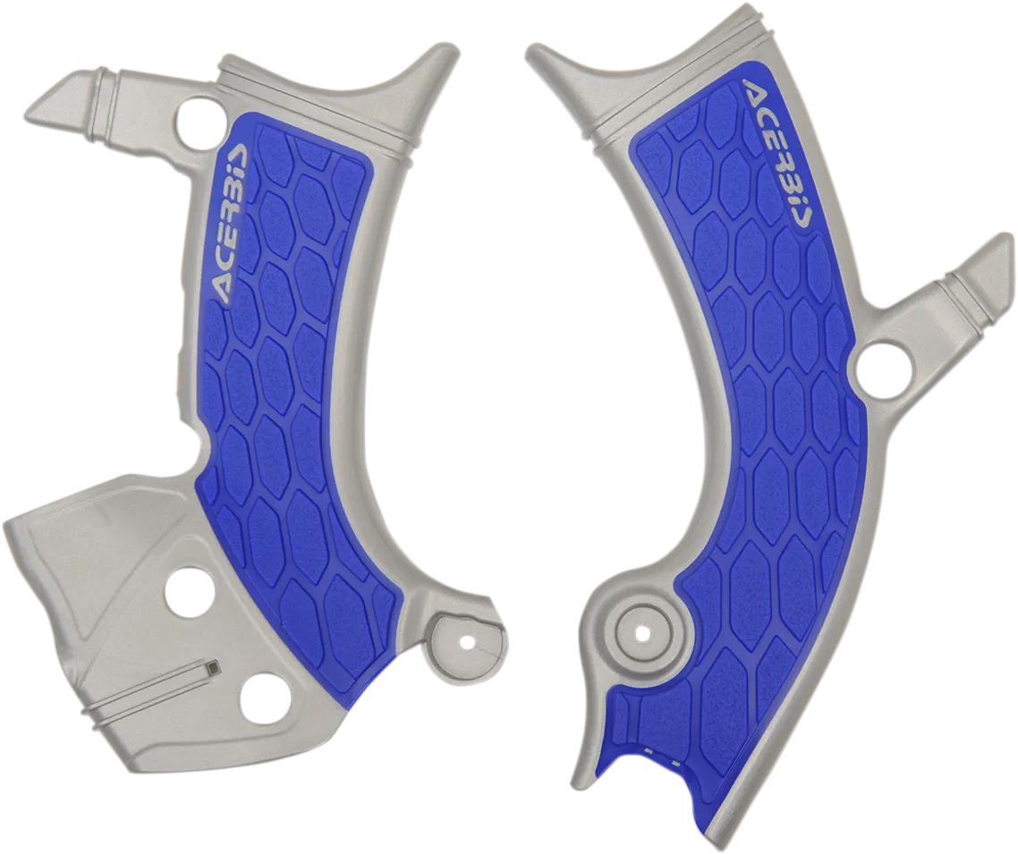 ACERBIS X-Grip Frame Guards - Silver/Blue 2689411404