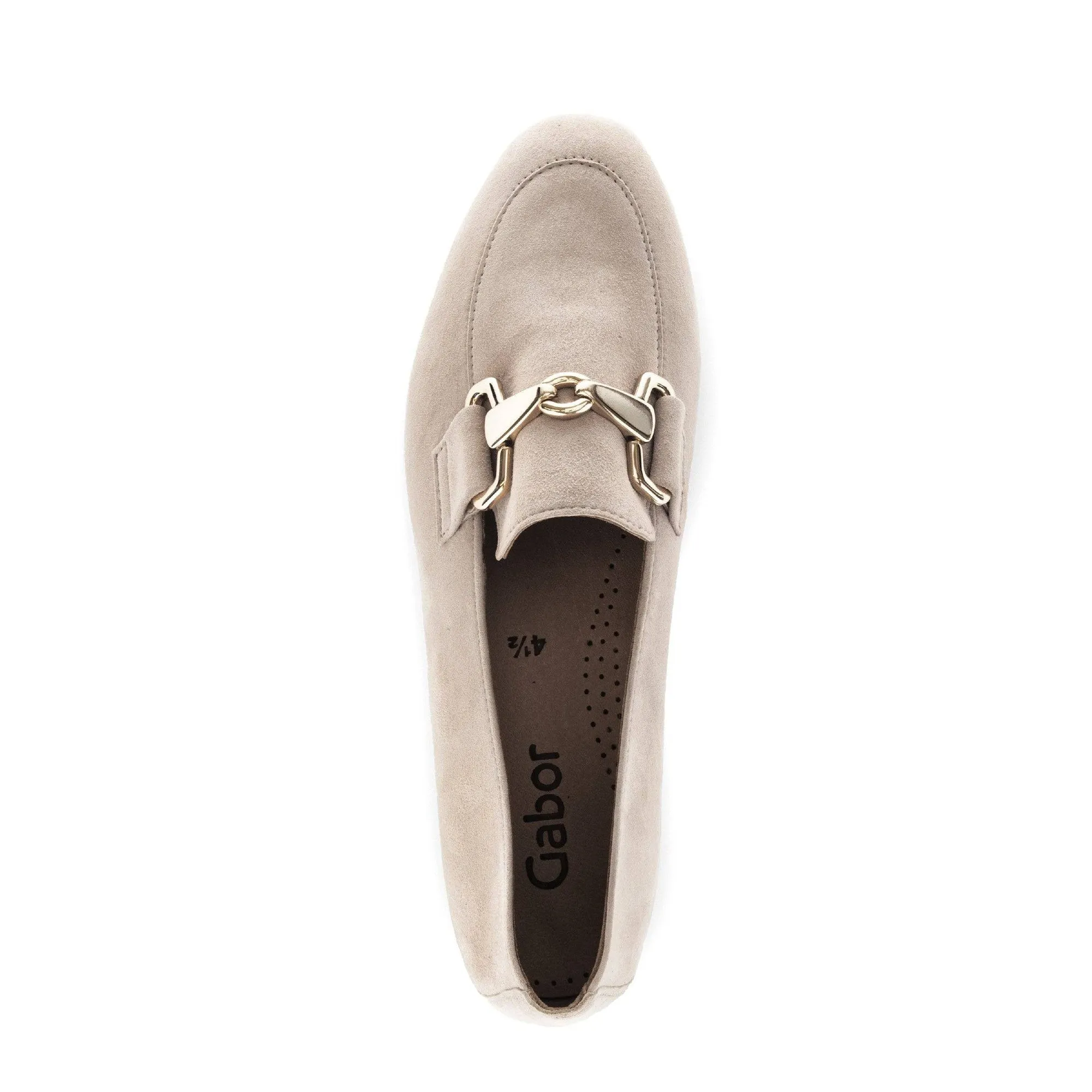 Gabor 45.211.12 Jangle Ladies Beige Suede Slip On Shoes