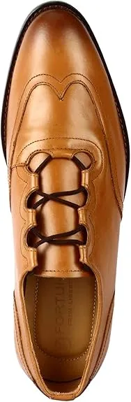 Love and Liberty Men's Genuine Tan Lace Up Dress Shoes Size 12 Pair of Shoes