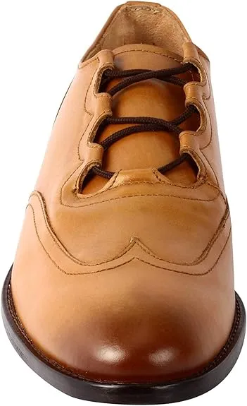 Love and Liberty Men's Genuine Tan Lace Up Dress Shoes Size 12 Pair of Shoes