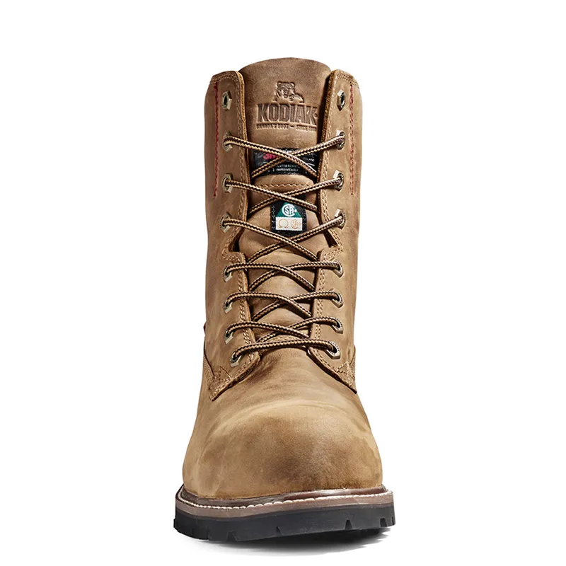 Men's Kodiak Brown McKinney 8" Waterproof Work Boot 4NLSBN