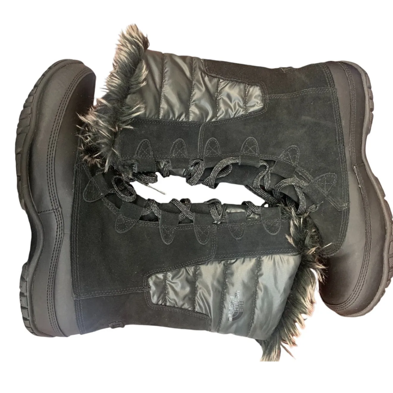The North Face Women's Nuptse Purna SZ 10 Black Boots