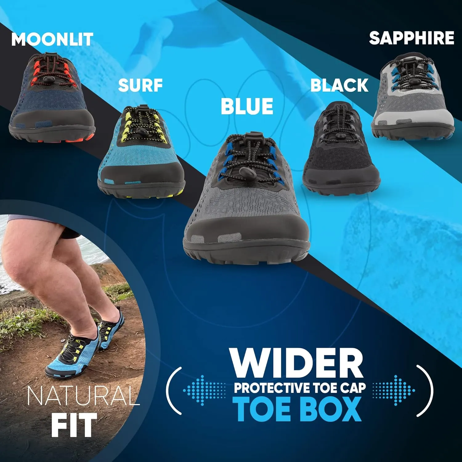Xero Shoes Barefoot Water Shoes for Men | Aqua X Sport Men's Water Shoes | Wide Toe Box, Zero Drop Heel, Minimalist for Beach, Hiking, Running
